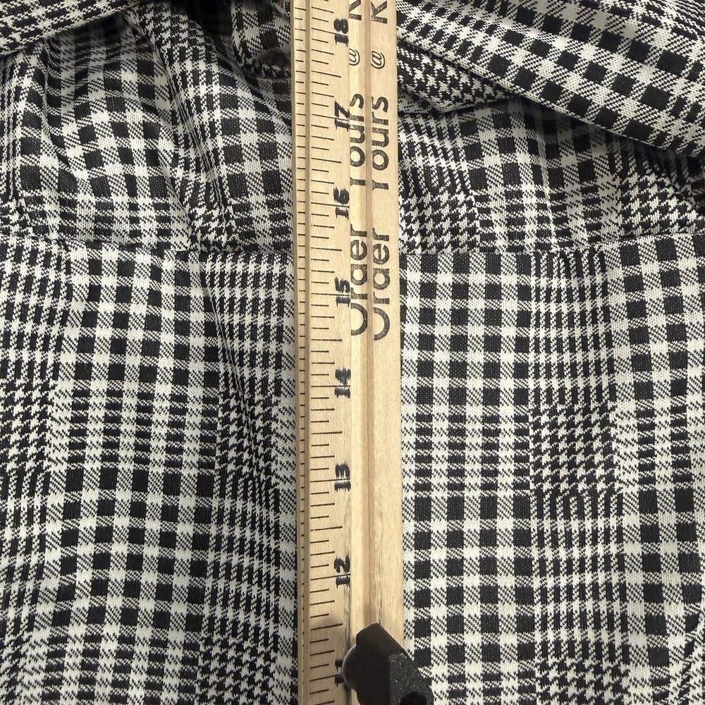 Eloquii Womens‎ Size 22 Plaid Belted Jumpsuit Wide Leg Black White Plus Career - Picture 11 of 16